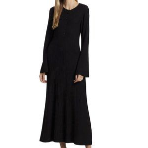 Lou Lou Studio Ribbed Cashmere Blend Knit Midi Dress XS/S